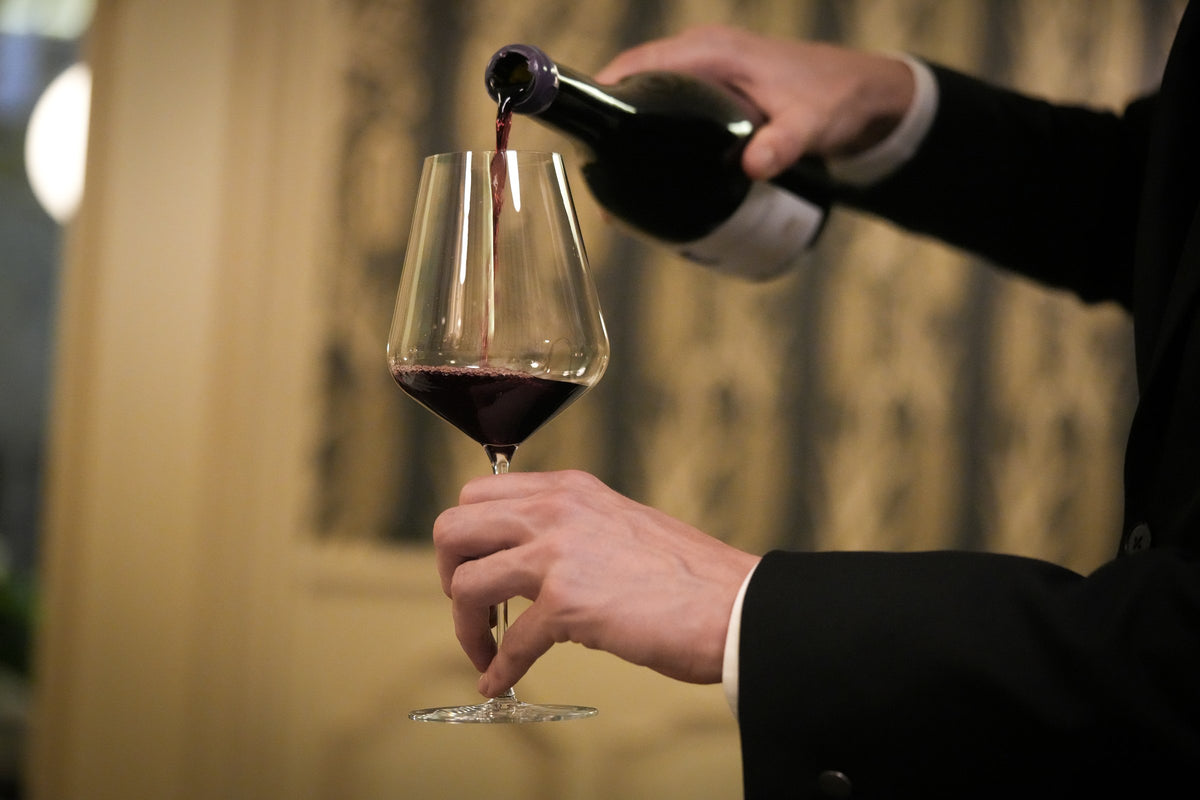 Wine service at La Mere Brazier