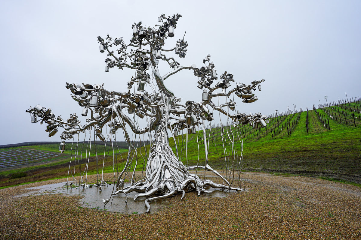 The Donum Estate sculpture in the vines